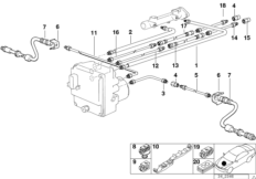 Przewód hamulcowy przedni ABS/ASC+T (34_0574) dla BMW 5' E39 528i Lim ECE