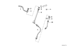 Przewód hamulcowy przedni (34_0656) dla BMW K 100 RS 83 (0502,0503,0513) USA