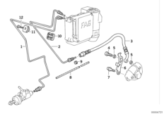 Przewód hamulcowy tylny ABS (34_0677) dla BMW K 1100 RS (0522,0532) ECE