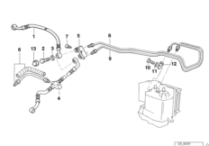 Przewód hamulcowy przedni ABS (34_0688) dla BMW R 1100 RT 96 (0413,0418) ECE