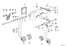 Dźwignia nożna/Przełącznik świateł ham. (35_0040) dla BMW 6' E24 M6 Cou JAP