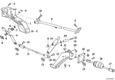 Mechanizm hamulca - komora silnika (35_0161) dla BMW 5' E34 540i Lim USA