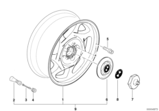 Styl. turbinowa (styl.9) (36_0045) dla BMW 8' E31 840Ci Cou USA