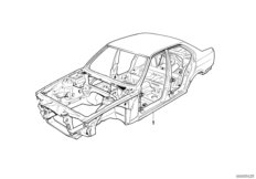 Szkielet karoserii (41_0875) dla BMW 5' E34 M5 3.6 Lim ECE