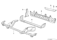 Konstrukcja przednia, poj. części (41_0882) dla BMW 8' E31 850Ci Cou USA
