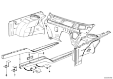 Konstrukcja przednia-łoże silnika (41_0910) dla BMW 5' E12 518 Lim ECE