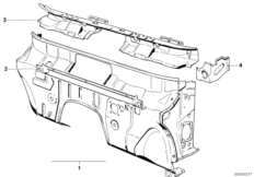 Ścianka przednia, poj. części (41_0112) dla BMW 5' E28 525e Lim ECE