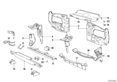 Konstrukcja przednia, poj. części (41_0119) dla BMW 5' E28 M535i Lim ECE