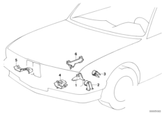 Konstrukcja przednia, poj. części (41_0158) dla BMW 3' E30 316i 4-d ZA