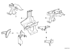 Konstrukcja przednia, uchwyt (41_0169) dla BMW 7' E32 750iL Lim USA