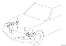 Konstrukcja przednia, uchwyt (41_0182) dla BMW 5' E34 525td Lim ECE