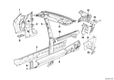 Szkielet boczny, elementy pojed. (41_0248) dla BMW 3' E30 320i 2-d ECE