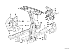 Szkielet boczny, elementy pojed. (41_0253) dla BMW 3' E30 316 4-d ECE