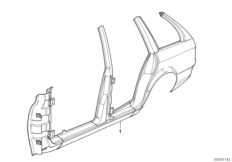 Szkielet boczny (41_0267) dla BMW 3' E30 316i Tou ECE