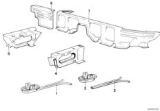 Elementy podłogi, tylne wewnętrzne (41_0290) dla BMW 6' E24 630CSi Cou USA