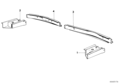 Elementy podłogi, tylne zewnętrzne (41_0331) dla BMW 6' E24 635CSi Cou ECE