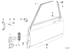Drzwi przednie-rama szyby/elementy dod. (41_0513) dla BMW 7' E23 735i Lim USA
