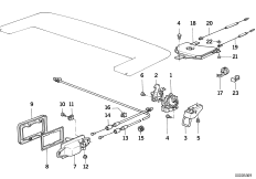 Mechanizm pokrywy składanego dachu (41_0805) dla BMW 3' E30 325i Cab ECE