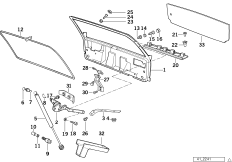 Tylna klapa/poj. części (41_0833) dla BMW 5' E34 525i Tou USA
