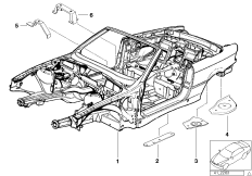 Szkielet karoserii (41_0954) dla BMW 3' E36 320i Cab ECE