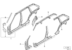 Szkielet boczny (41_0019) dla BMW 3' E36 320i Tou ECE