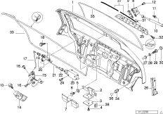 Tylna klapa/System zamykania (41_0025) dla BMW 3' E36 328i Tou ECE