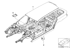 Szkielet karoserii (41_0064) dla BMW 5' E39 525tds Tou ECE