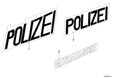 Naklejka policja (46_0084) dla BMW R 100 TIC ECE