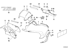 Obudowa bocznej osłony / cz. środk. (46_0153) dla BMW K 75 S (0563,0572) ECE