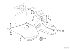 Obudowa bocznej osłony (46_0250) dla BMW R 1100 RS 93 (0411,0416) USA