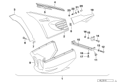 Kpl. elem. dod. obudowy M, gruntowanej (46_0312) dla BMW K 100 RS 83 (0502,0503,0513) ECE