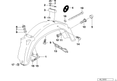 Osłona koła tylna, elementy dodatkowe (46_0350) dla BMW R 80 GS ECE