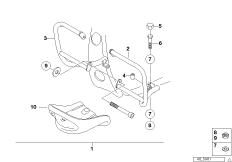 Kpl. pałąka ochronnego silnika (46_0360) dla BMW F 650 ST 97 (0163,0168) USA