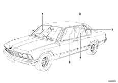 Oszklenie (51_0227) dla BMW 7' E23 733i Lim ZA