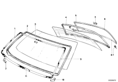 Przeszklenie elem. dod. (51_0228) dla BMW 7' E23 728 Lim ZA