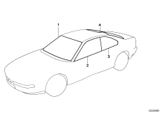 Oszklenie (51_0281) dla BMW 8' E31 840i Cou ECE