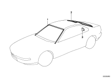 Przeszklenie elem. dod. (51_0282) dla BMW 8' E31 840i Cou ECE