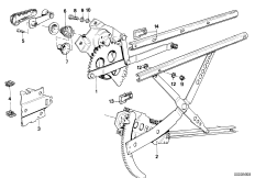 Mechanizm szyby drzwi przednich (51_0322) dla BMW 7' E23 728iS Lim ECE