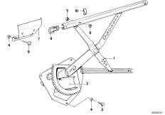 Mechanizm szyby drzwi przednich (51_0339) dla BMW 5' E12 535i Lim ECE