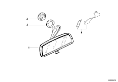 Wewn. lusterko wsteczne (51_7484) dla BMW 3' E30 320i Cab ECE