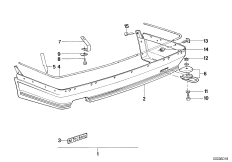 Tylny fartuch M Technic (51_0579) dla BMW 3' E30 323i 2-d ECE