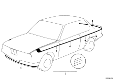 Pasek ozdobny M Technic (51_0879) dla BMW 3' E30 318i Cab ECE