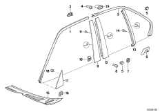 Zewnętrzne osłony / Kratka ozdobna (51_0901) dla BMW 5' E34 520i Lim ZA