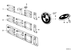 Emblematy / Ciągi napisów (51_0917) dla BMW 3' E21 318i Lim JAP