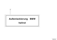 Tab. inf. dot. lakieru zewn. uni (71_0299) dla BMW 3' E30 316i 4-d ECE