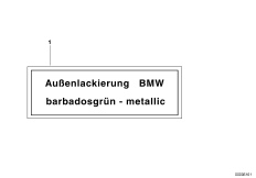Tab. inf. dot. lakieru zewn. metalik (71_0477) dla BMW 3' E30 320i Cab ECE