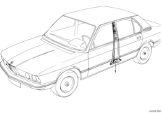 Obudowa słupka środkowego (51_1449) dla BMW 5' E12 528i Lim JAP