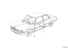 Tapicerka skrzyni siedzeń/tapic. boczna (51_1607) dla BMW 3' E21 318i Lim JAP