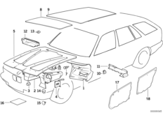 Izolacja dźwiękowa przednia (51_2084) dla BMW 5' E34 525i Tou USA