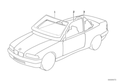 Oszklenie (51_2101) dla BMW 3' E36 318i Cab USA